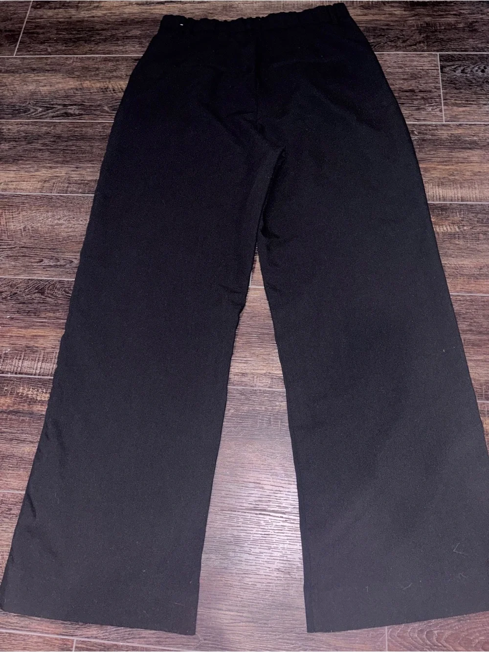 Abercrombie & Fitch Black Wide-Leg Dress Trousers
